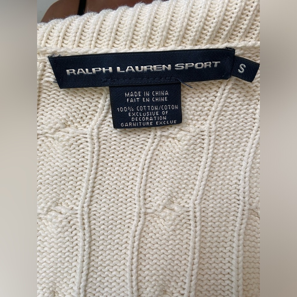 Ralph Lauren Cream Cable Knit Turtleneck Sweater - Picture 3 of 6